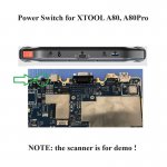 Power Switch Button Replacement for XTOOL A80 A80Pro Scanner
